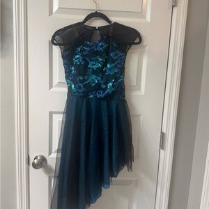 Revolution Blue and Black Sequin Prom Dress